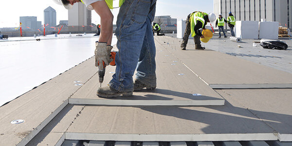Men working on the flooring